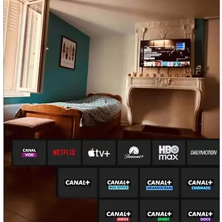 Grand T1 Confort Avec Tv Netflix - Canal Série - Apple Tv - Ocs - Dazen - Bein Sport - Prime Vidéo Nancy